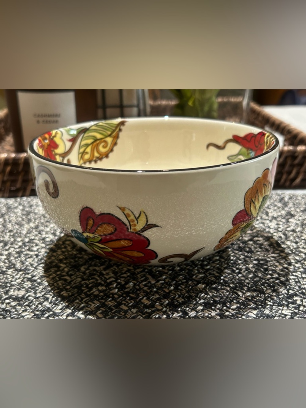 Tabletops Unlimited Caprice Soup/Cereal Bowl Floral España Lifestyle Handcrafted